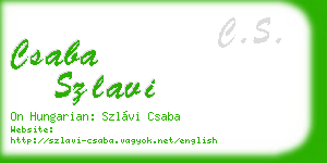 csaba szlavi business card